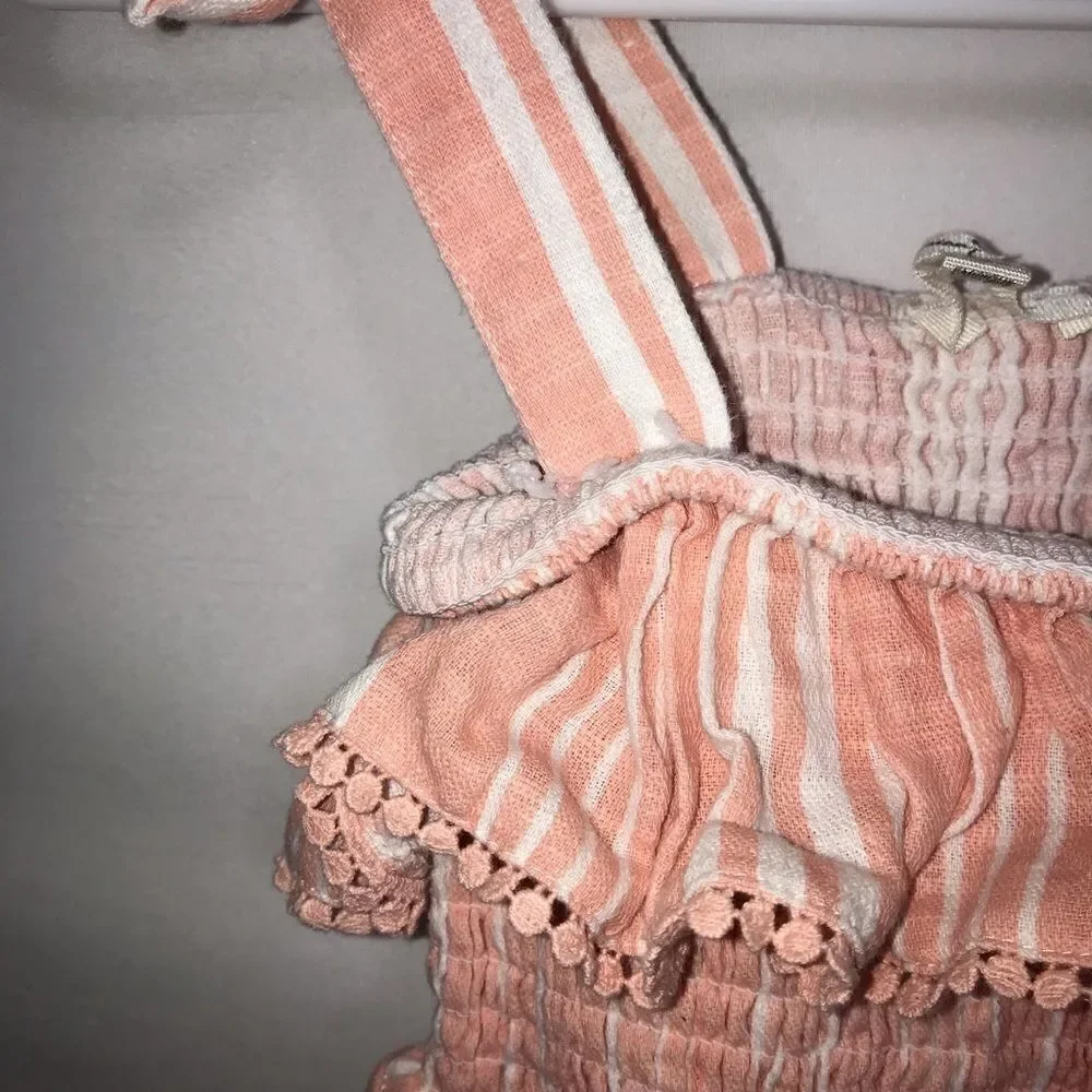 Jessica Simpson Coral Pink Striped Dress